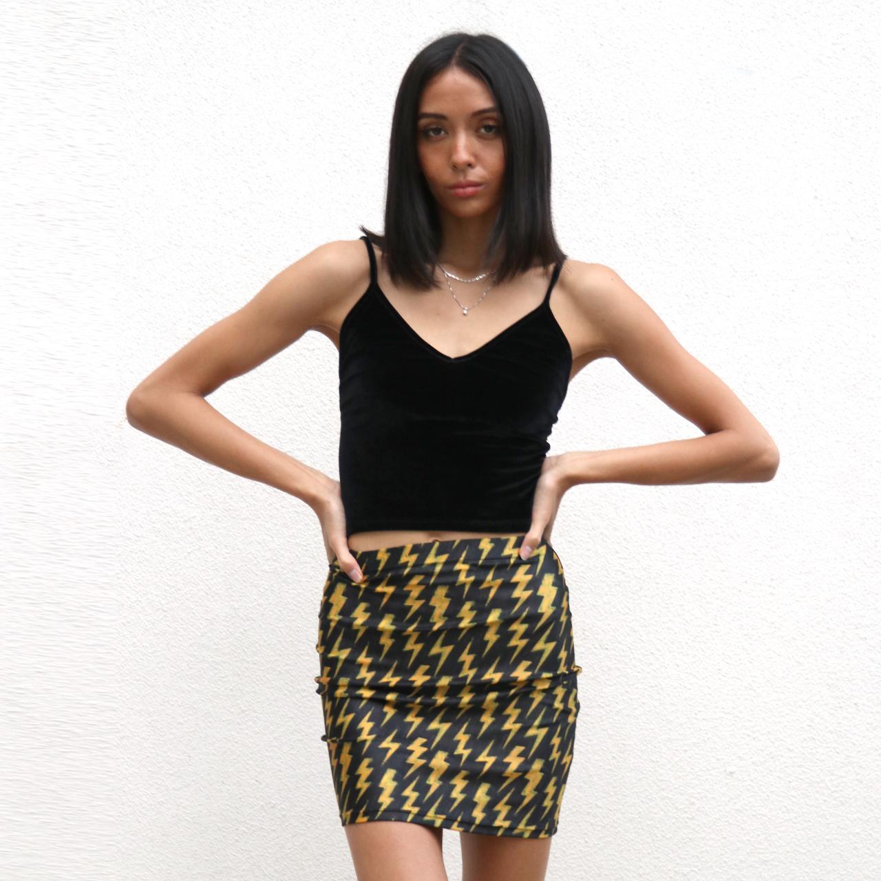 Lightning Bolt Mini Skirt