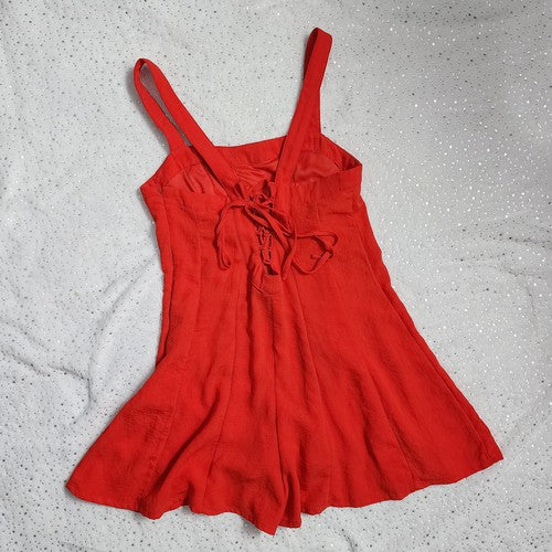 Red Romper Shorts