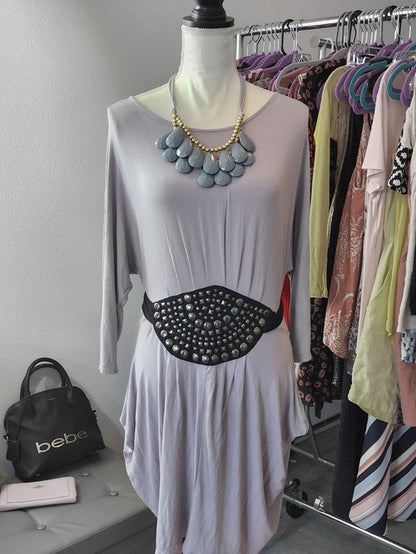 Bebe grey extra soft dress  + FREE necklace!!!