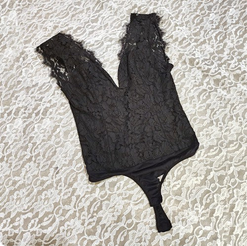 Bebe black lace top