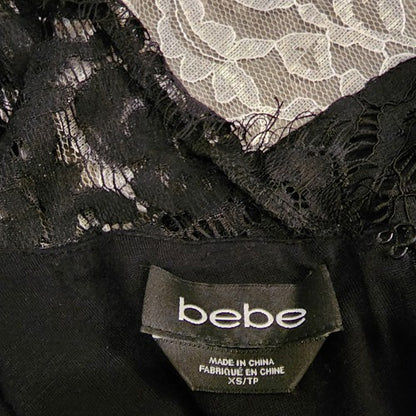 Bebe black lace top