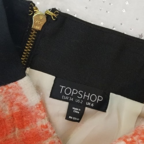 Top Shop Orange and White Skirt