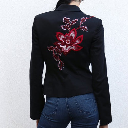 Vintage CACHE Beaded Sequin Blazer Jacket