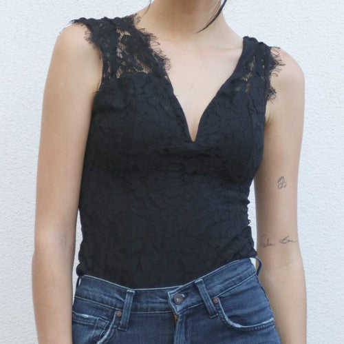 Bebe black lace top