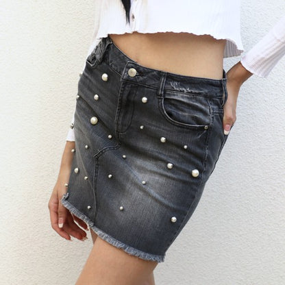 Mini Skirt with pearls